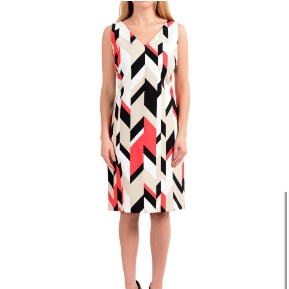 Hugo Boss Printed midi shift dress